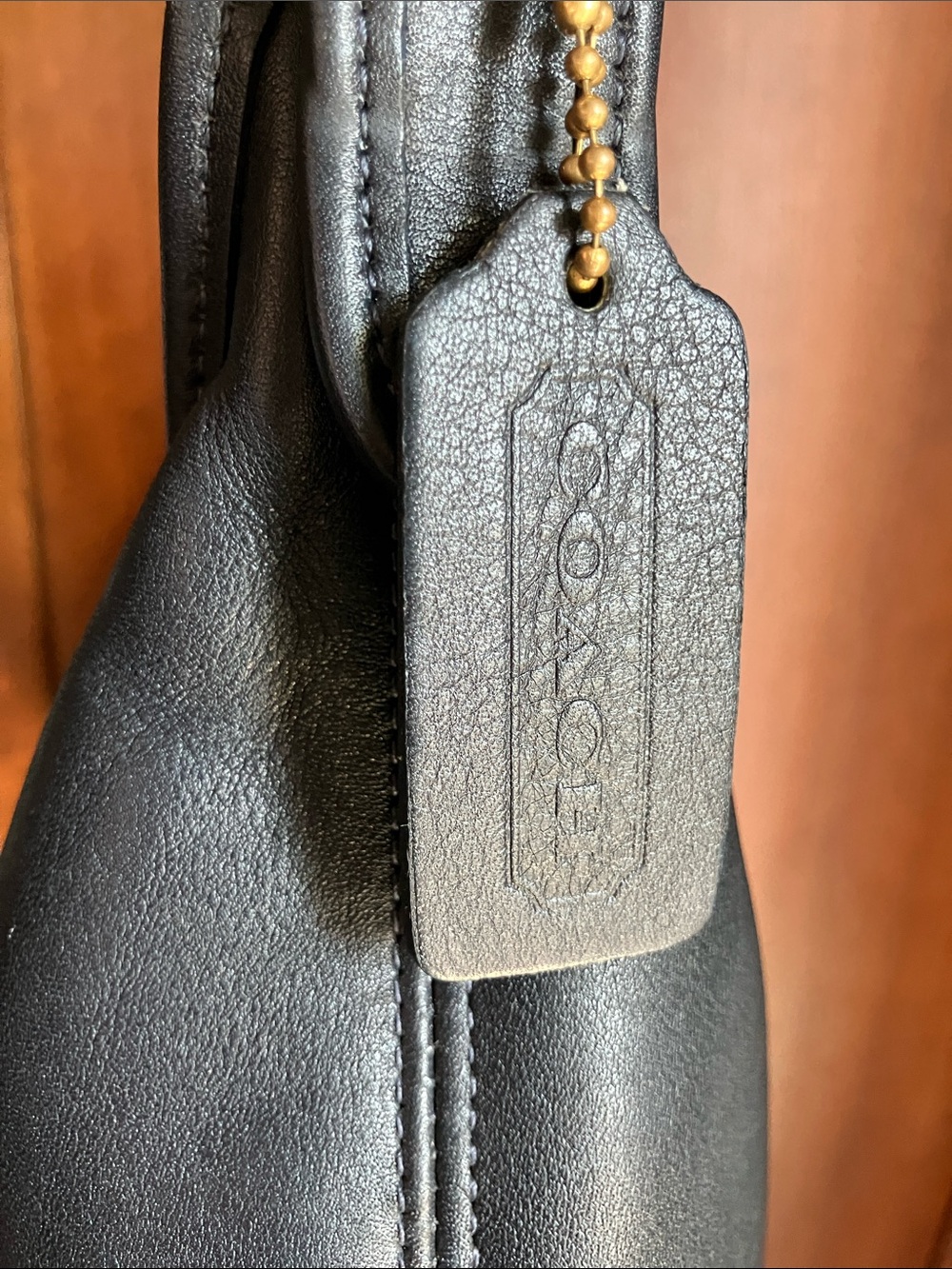 Navy Blue Vintage Coach 9059 Legacy Small Hobo Leather USA Made January 2002 - Picture 3 of 16